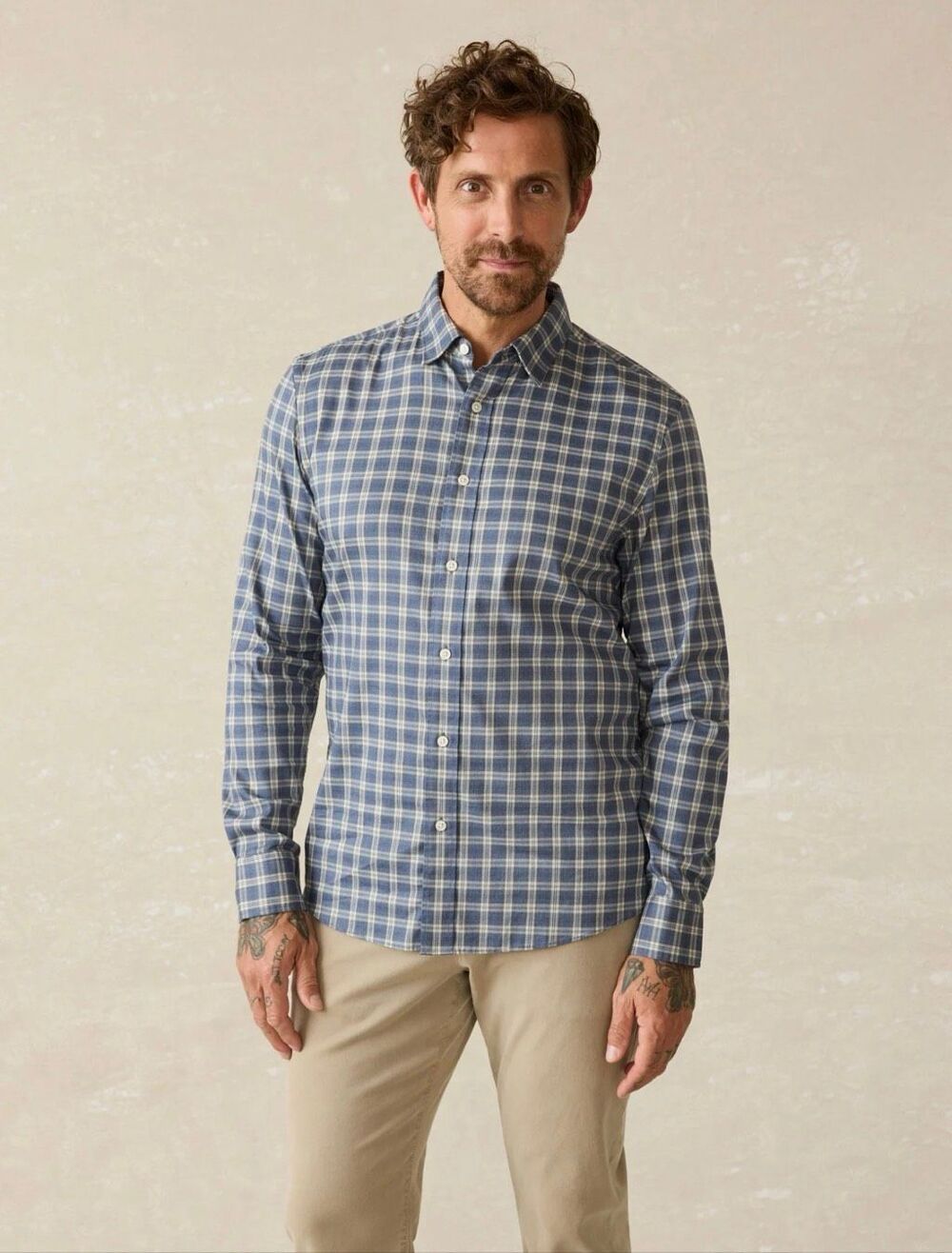 Faherty The Movement Shirt in Bear Canyon Plaid. Size Large.
